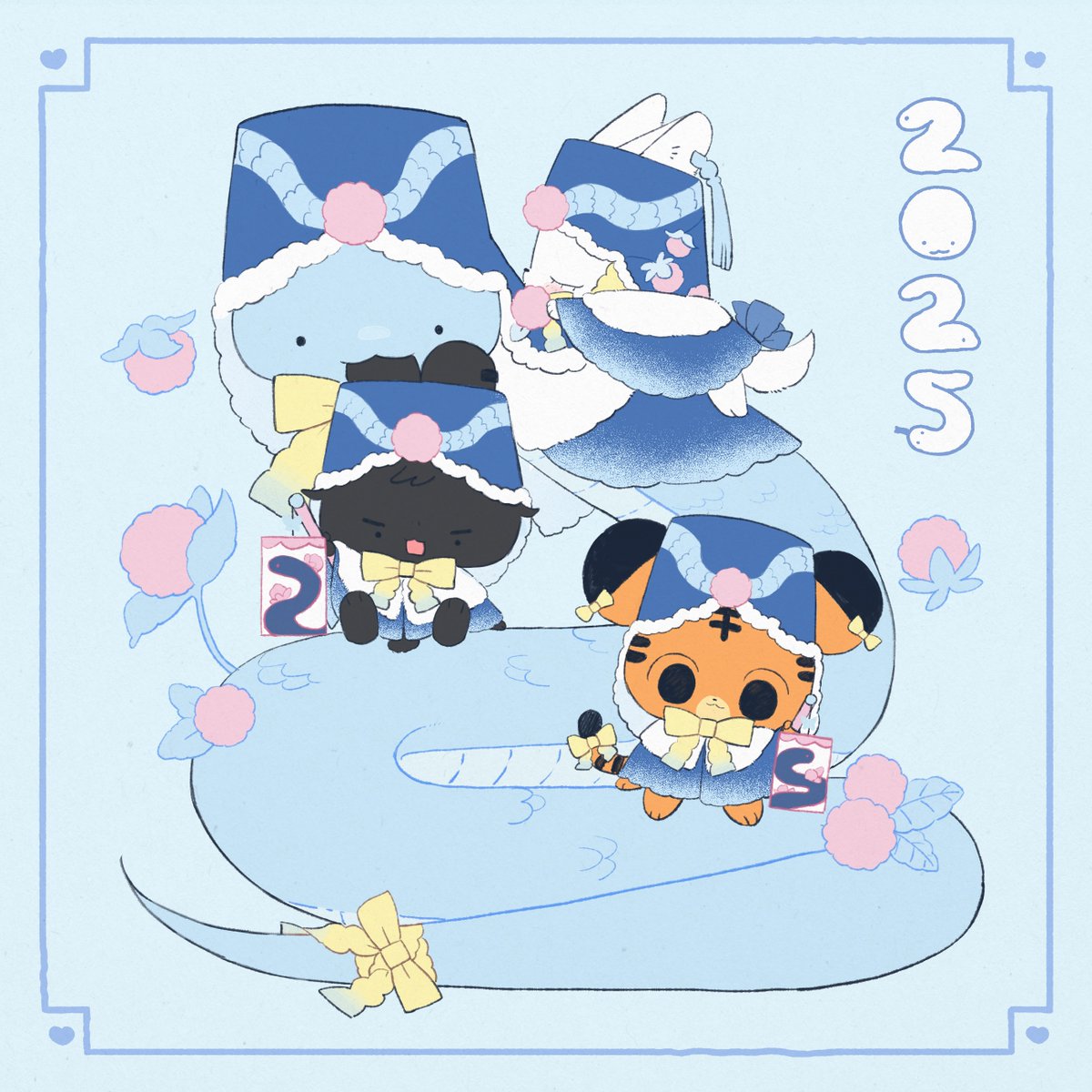 새해 복 많이 받으세요!  🦊🐰🐯
 #HappyNewYear2025