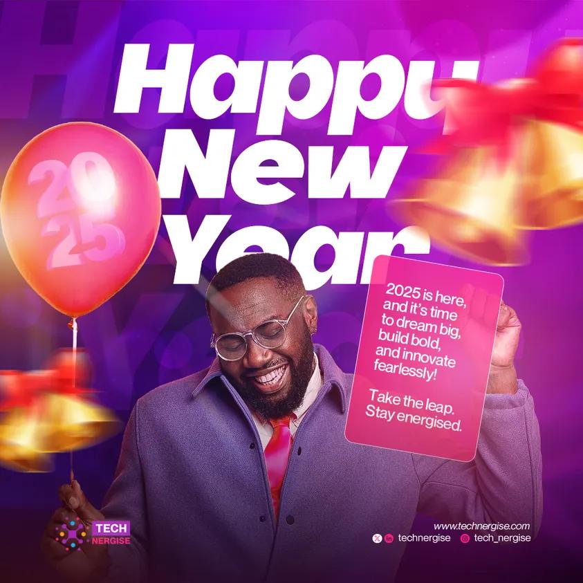 technergise's tweet photo. The new year brings new chances to dream big, build bold, and break boundaries.

Step into '25 with the mind to inspire &amp; innovate the tech space like never before.

This is your year to level up, connect, and create something extraordinary. Make it count.

#HappyNewYear 🎇 https://t.co/R2dhl34NUk