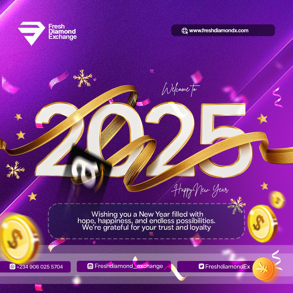 FreshDiamondEx's tweet photo. HAPPY NEW YEAR, FAM!🥂💜🎊 https://t.co/jqZHjUxZnh