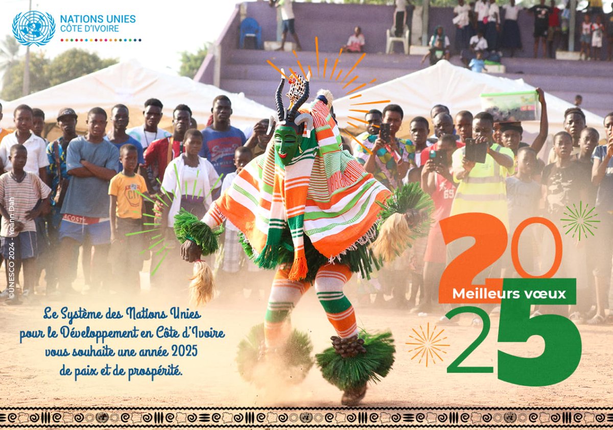 ONU_CIV's tweet image. 🎆 Que la prospérité et la paix guident notre chemin commun en 2025 🇨🇮

💙 À toutes et à tous, nous souhaitons une excellente nouvelle année ✨

#BonneAnnée2025