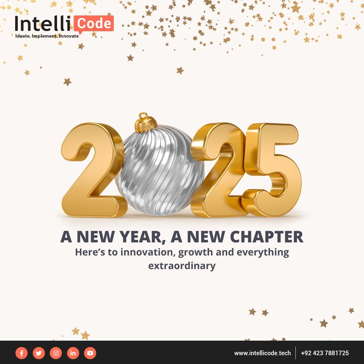 intellicode_l's tweet image. The New Year is here—a time not just to turn the page but to rewrite the story. At IntelliCode, we’re gearing up to embrace the unknown, push boundaries, and bring bold ideas to life.
#newyear #newyear2025 #Hello2025 #NewYearVibes #2025Vision #NewYearJourney