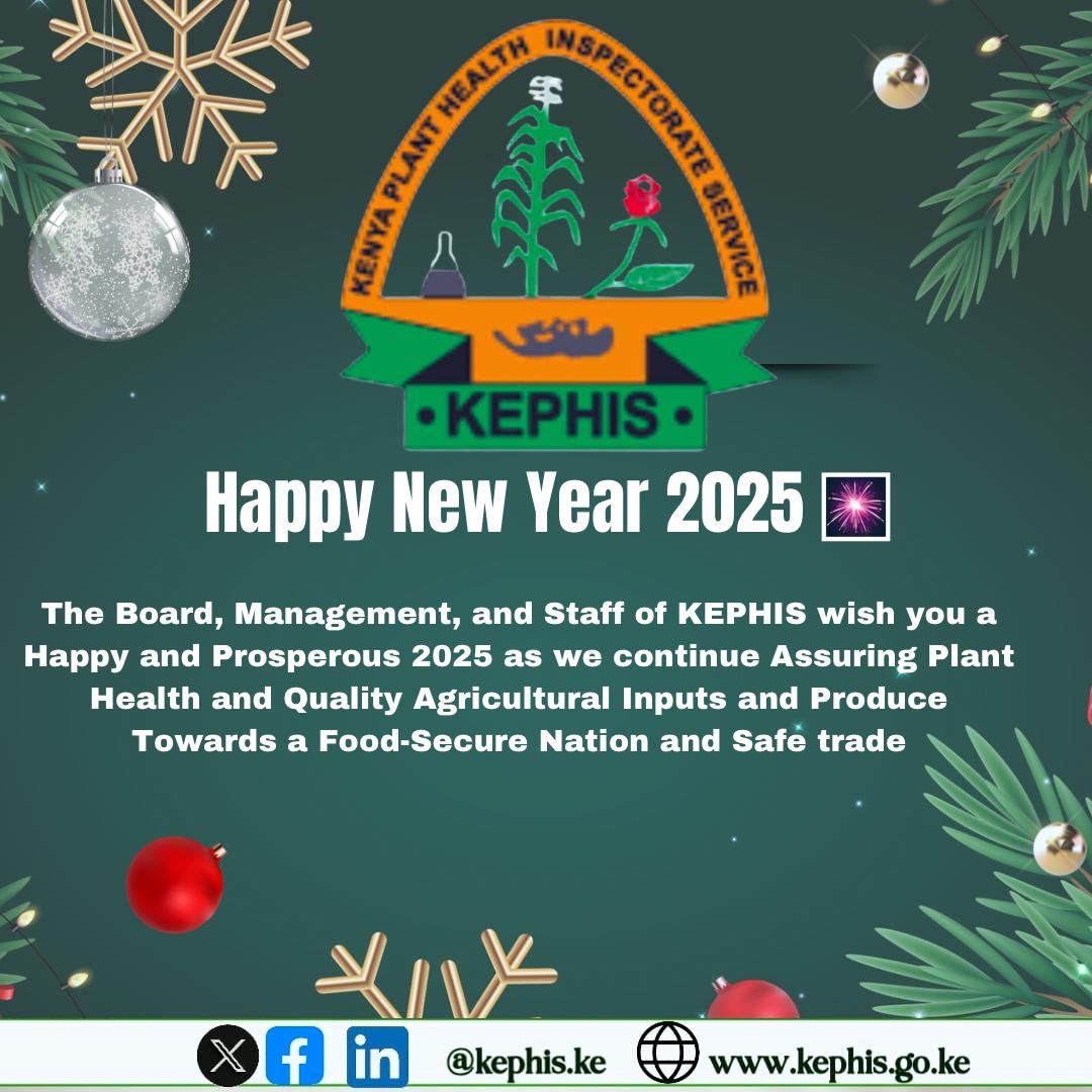 KephisKe's tweet image. #HappyNewYear2025 

We wish you a happy and prosperous 2025!

#planthealth 
#Seedcertification 
#testingofagriinputs
#safetrade 
#foodsecurity
