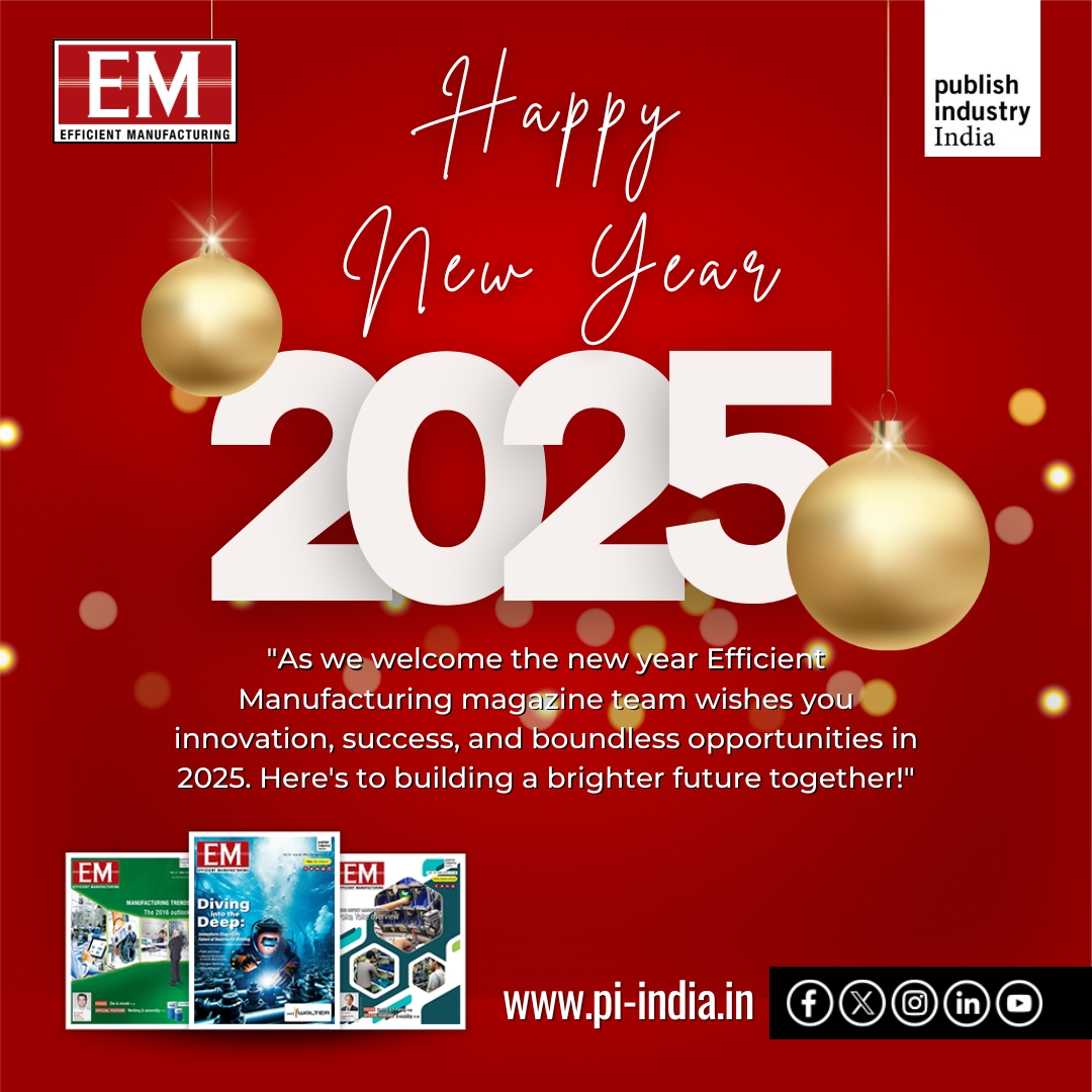 2025 is here, and so are endless possibilities! 🌟 The Efficient Manufacturing team wishes you a year full of growth, achievements, and success. Here’s to shaping the future! 💼✨ #NewYearWishes