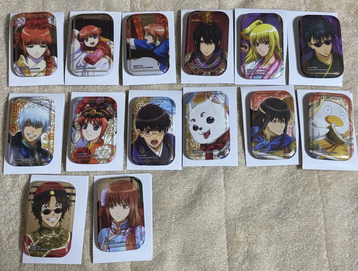 銀魂 予約してた花嫁EDと中華風EDの缶バッジようやく届いたぁぁぁ