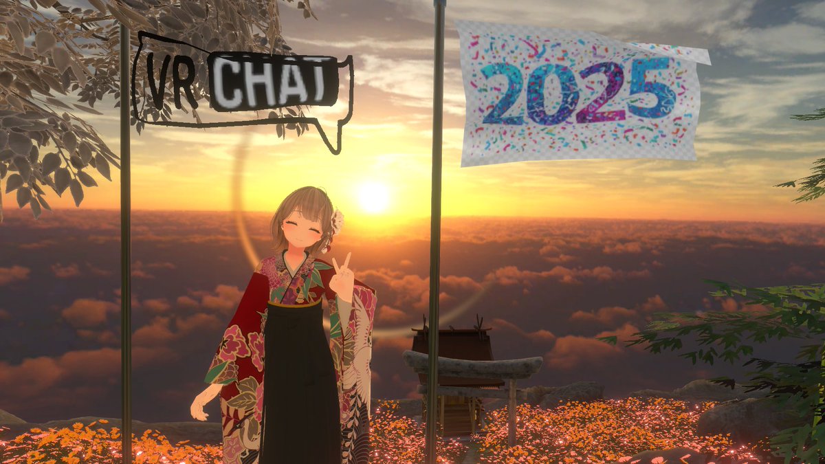 VRChat50688090's tweet image. 2025年のお正月は
ちょっと気分を変えて
袴＆ショートカットです✨

ショートの沙猫ちゃんが
とっても可愛く仕上がりました🥰

#ROTHDI
#danastudio
#沙猫ちゃんはいいぞ