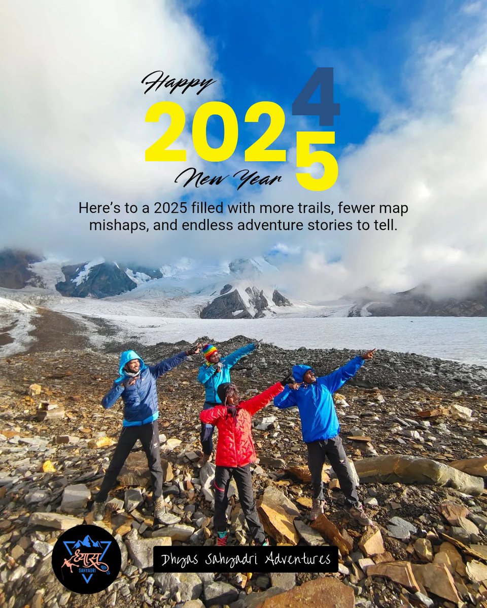 Happy New Year 🎉

Let’s make this the year we climb higher, explore farther, and finally pack light (well, maybe). Cheers to the journey ahead! 🥾👬👣

#dhyas_sahyadri 👬🚩
#sahyadri
#outdoor 
#trekking