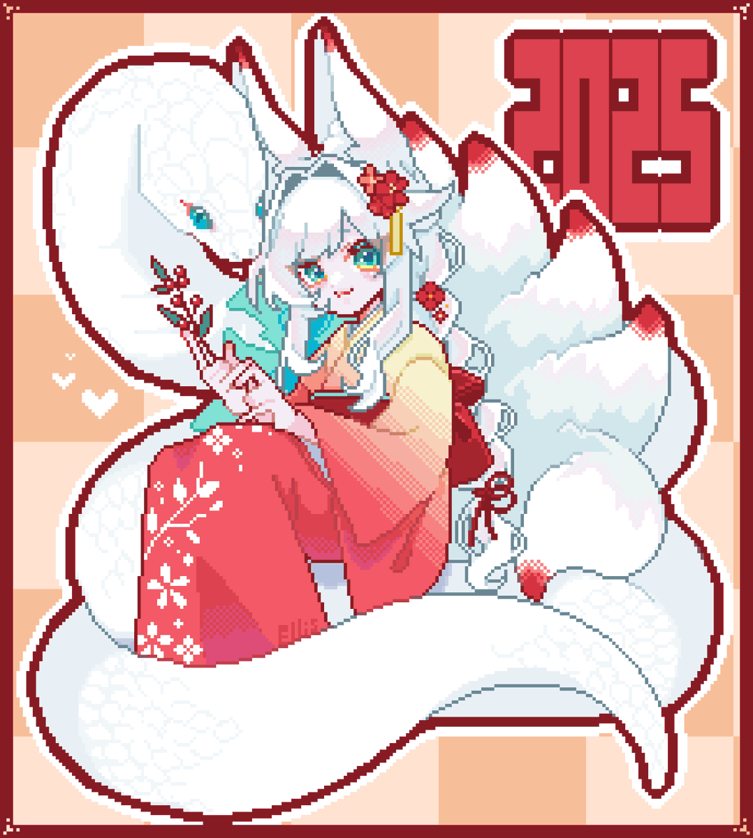 Happy New Year‼︎
今年もよろしくお願いします🦊🎉
#ドット絵 #pixelart #イラスト #オリキャラ #dotpict #illustration