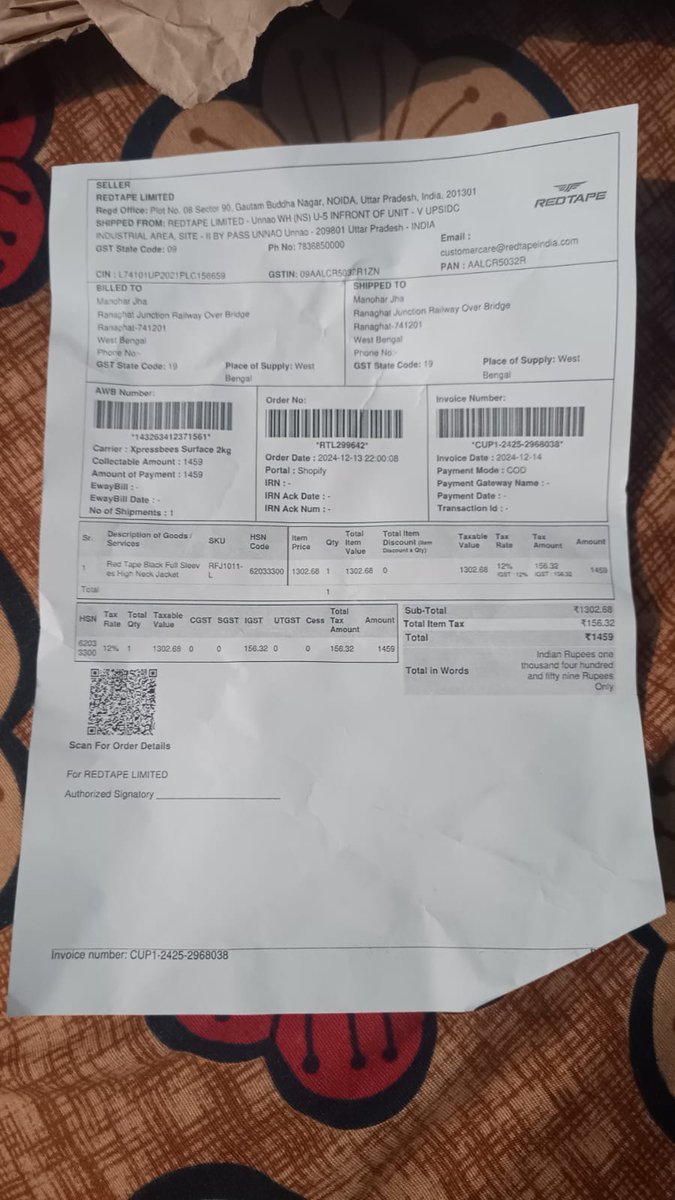 manu99938's tweet photo. @RedTapeindia @ConsumerReports @consumerforum_
Hi team I have received the wrong product from the redtape.but still there is no response from them.
There is no exchange or refund they have. https://t.co/9V88nzuCX1