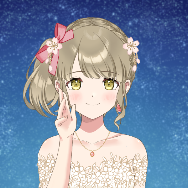 halconnome's tweet photo. @claemaxbeat Warna kuning, dengan pink, kalau dipadukan dengan baik dapat menjadi kombinasi yang menarik dan manis pula, sepertinya. 

Lalu ia kembali merias Anastasia. Setelah selesai, ia mengistirahatkan kedua tangan pada pinggang, seolah menunggu tanggapan.

( @claemaxbeat ) https://t.co/HMlXFpAJYu