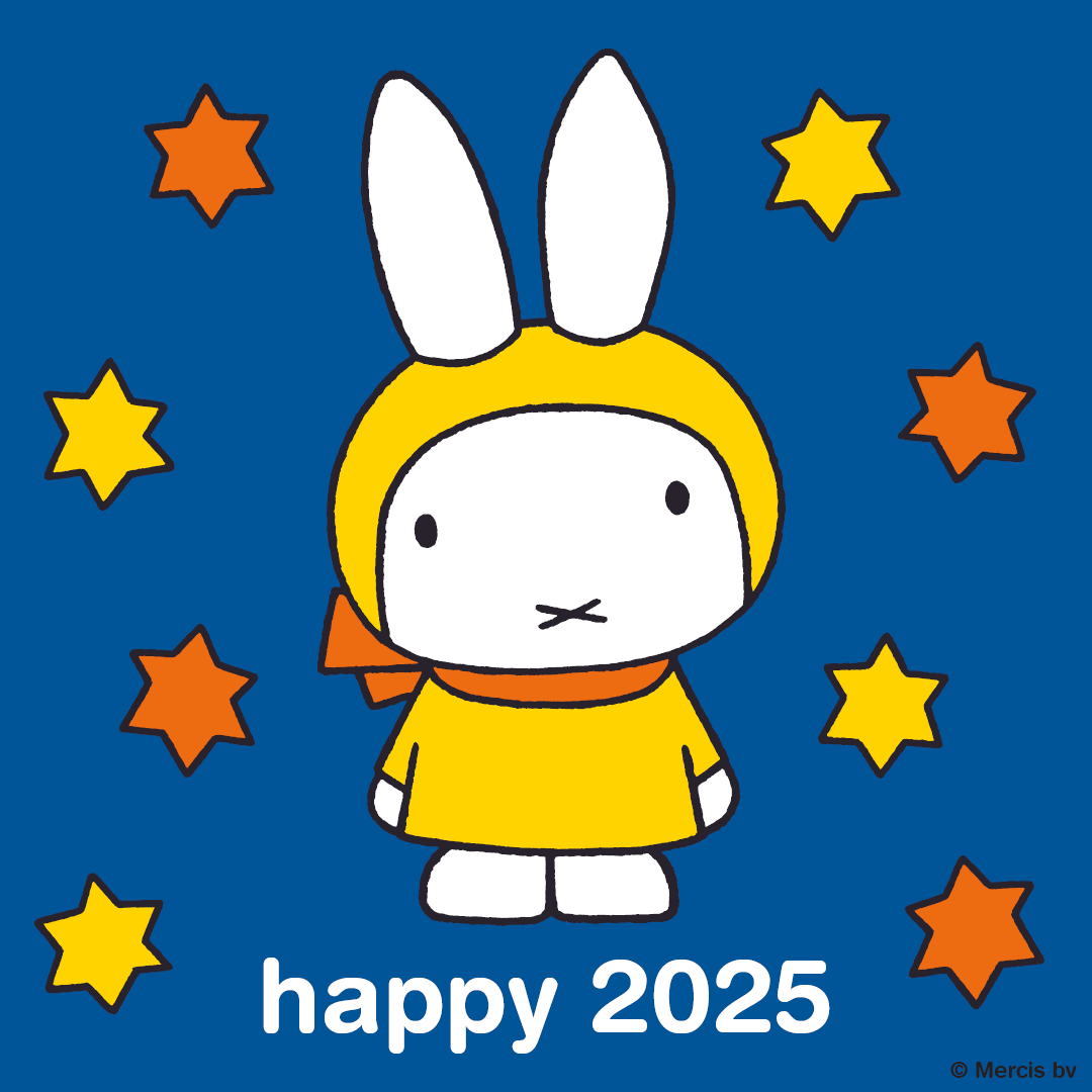 Miffy_UK's tweet photo. Miffy is feeling ready for 2025! 🐰✨ 

Here’s to a year full of happiness and all things cute! 🎉🎆 

Happy New Year! 🥂 https://t.co/1PhCuDPoUT