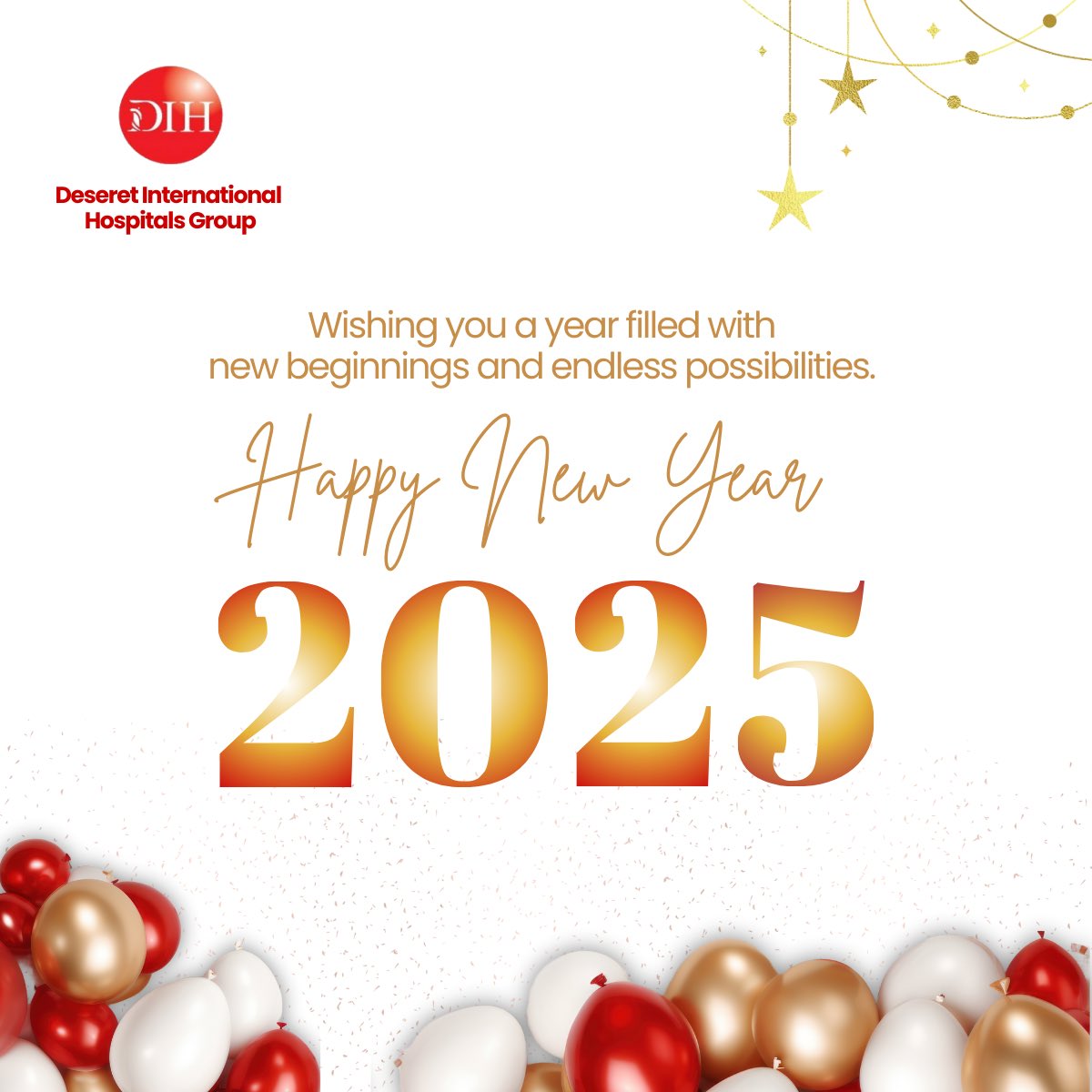 dihospitals's tweet photo. May this year bring you bright days and a new reason to smile.
Happy New Year.
#HappyNewYear #NewYear #2025 #DIHCares #DIHgroup https://t.co/sYYu1s7OaH