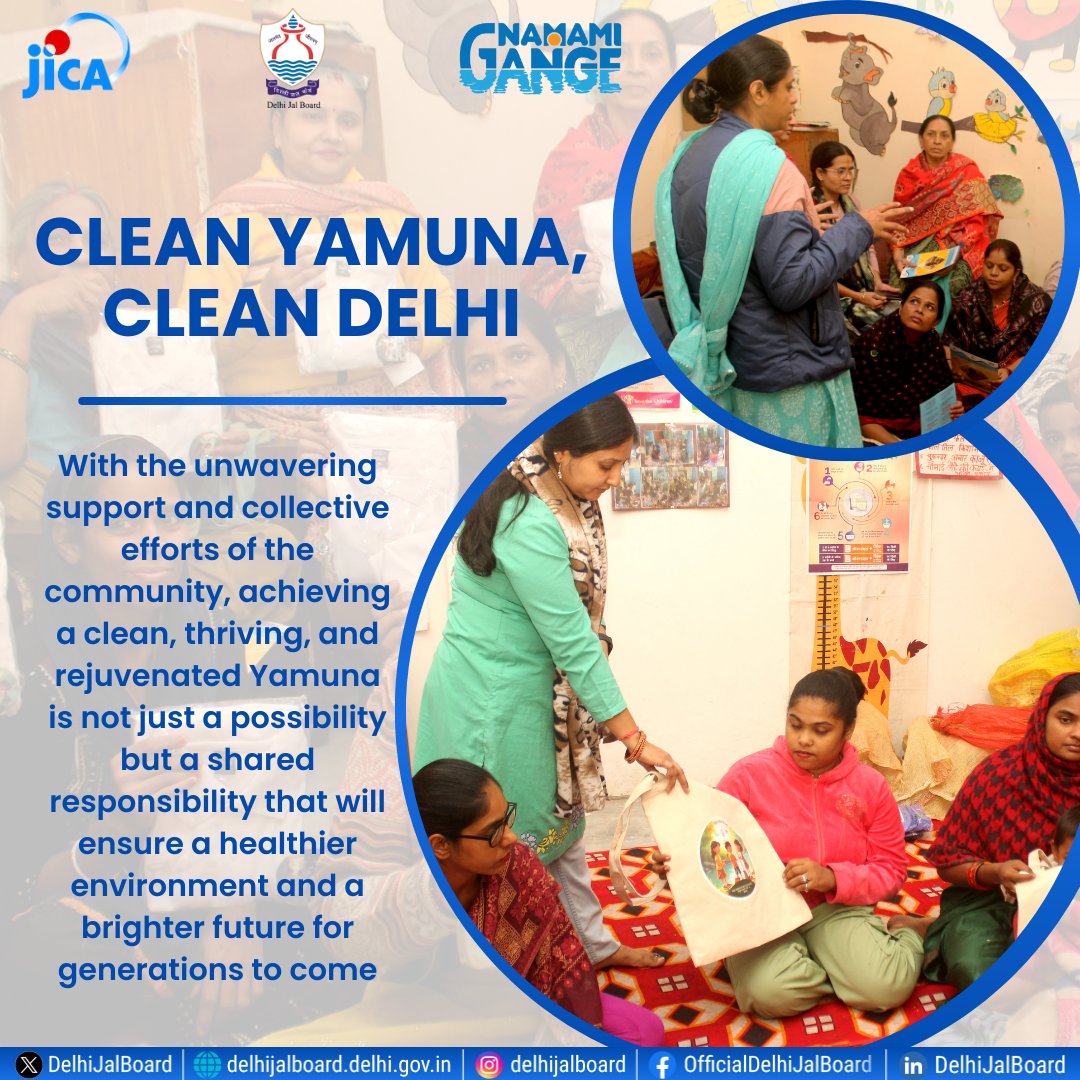 DelhiJalBoard's tweet image. !!Clean Yamuna, Healthy Delhi!!
With community support and collective efforts, a clean and thriving Yamuna can become a reality, ensuring a healthier environment for future generations.
.
.
#DjbOnMissionMode #DJB4U #YamunaActionPlan_3 #SwachYamunaSwasthDelhi #CleanYamuna