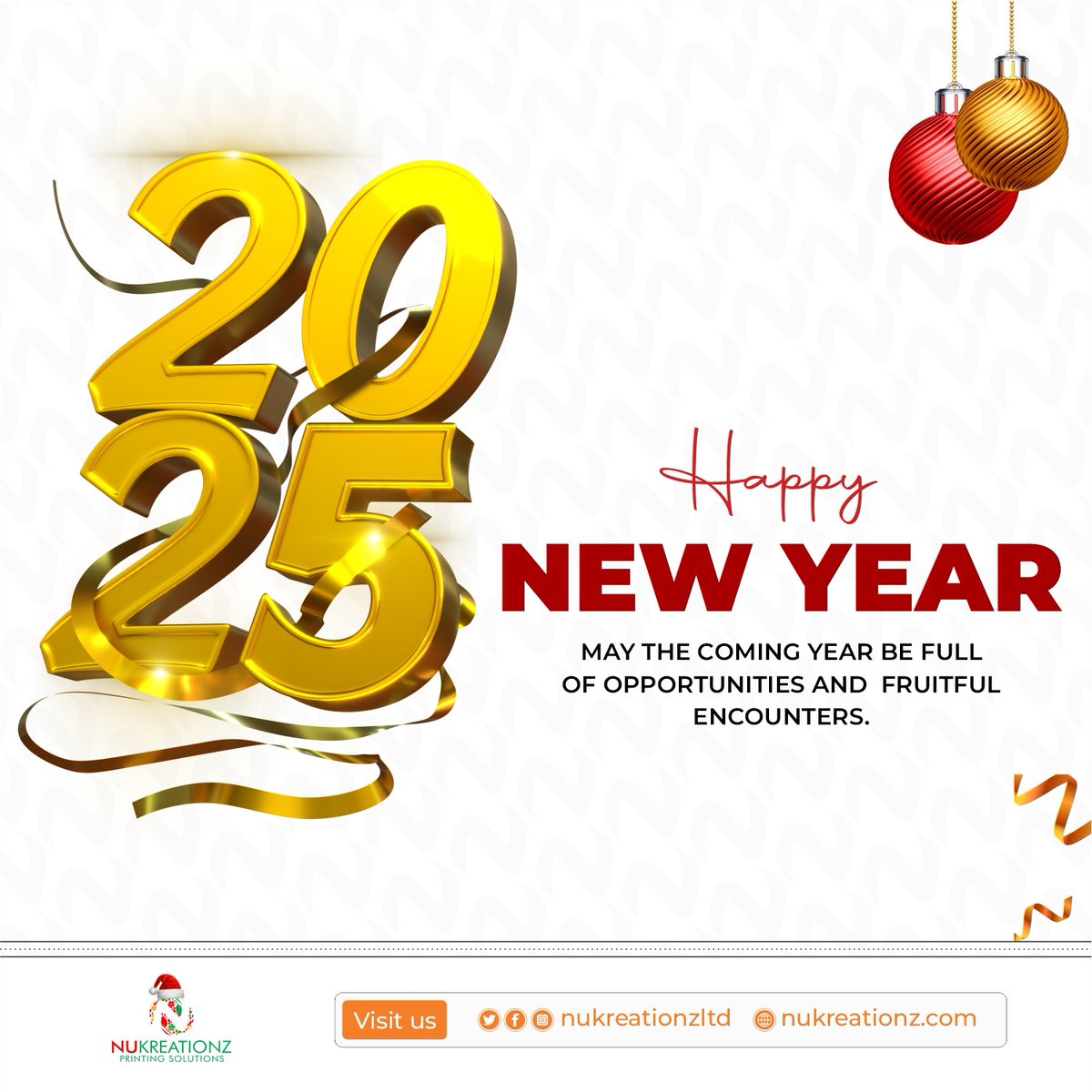 nukreationzltd's tweet image. Turning ideas into reality, with print. Here's to a vibrant 2025 filled with bold designs, perfect prints, and lasting impressions. 🖨️✨ Happy New Year! 🎉 

#Nukreationz #PrintPerfection #NukreationzPrinting #Welcometo2025 #NewYearNewBeginnings