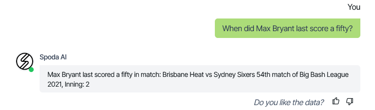 SPODA_AI's tweet photo. That is Max Bryant's first T20 Fifty since early 2021, that's FOUR years between fifties!
#BBL14 #BBL #MaxBryant #BHvsMS https://t.co/CdokkCs6Cs