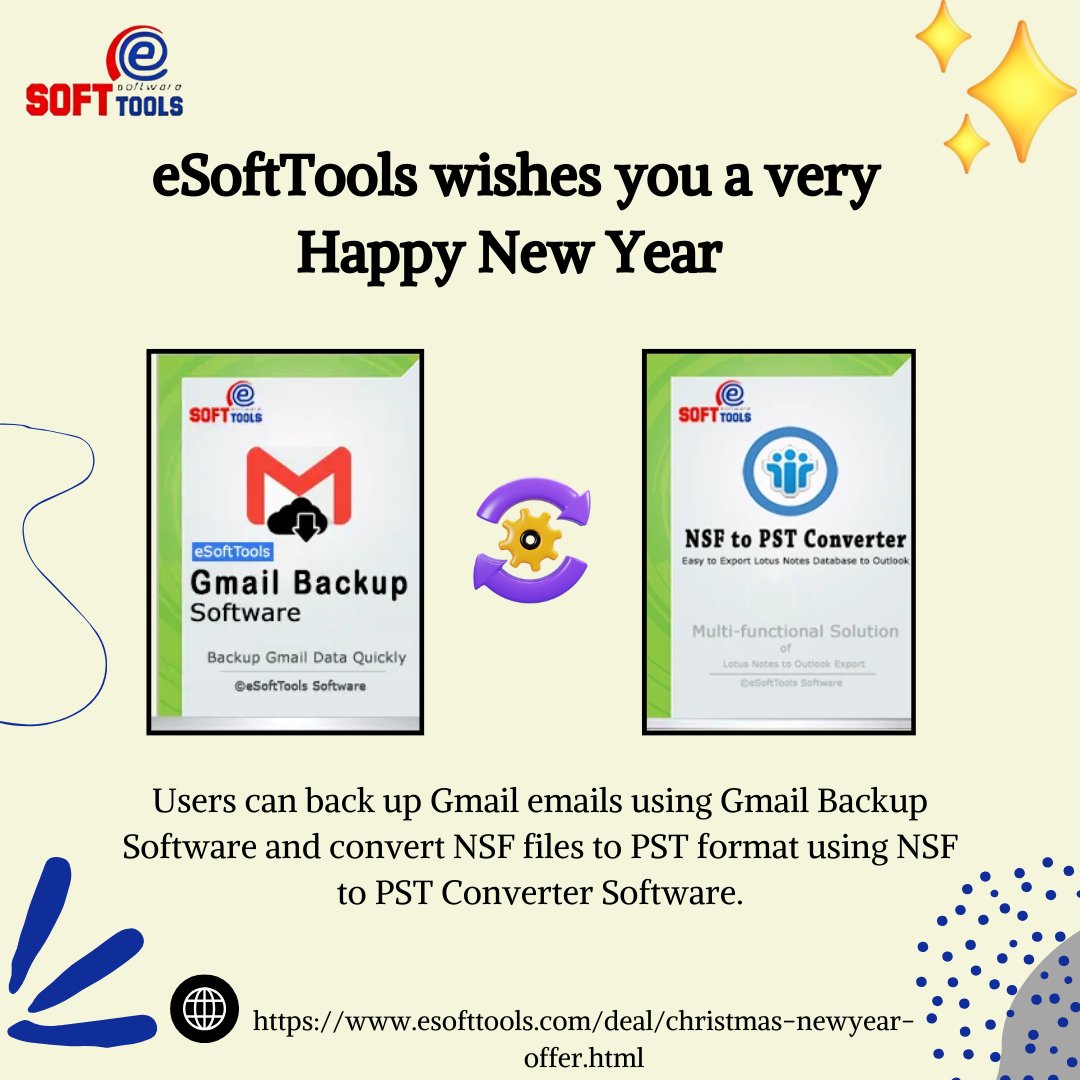 esofttools's tweet image. eSoftTools wishes you a very Happy New Year

eSoftTools wishes all users a Happy New Year. These two software programs are very easy to use.

Visit more:- esofttools.com/deal/christmas…

#gmailemailbackupsoftware
#convertnotesnsftooutlookpst