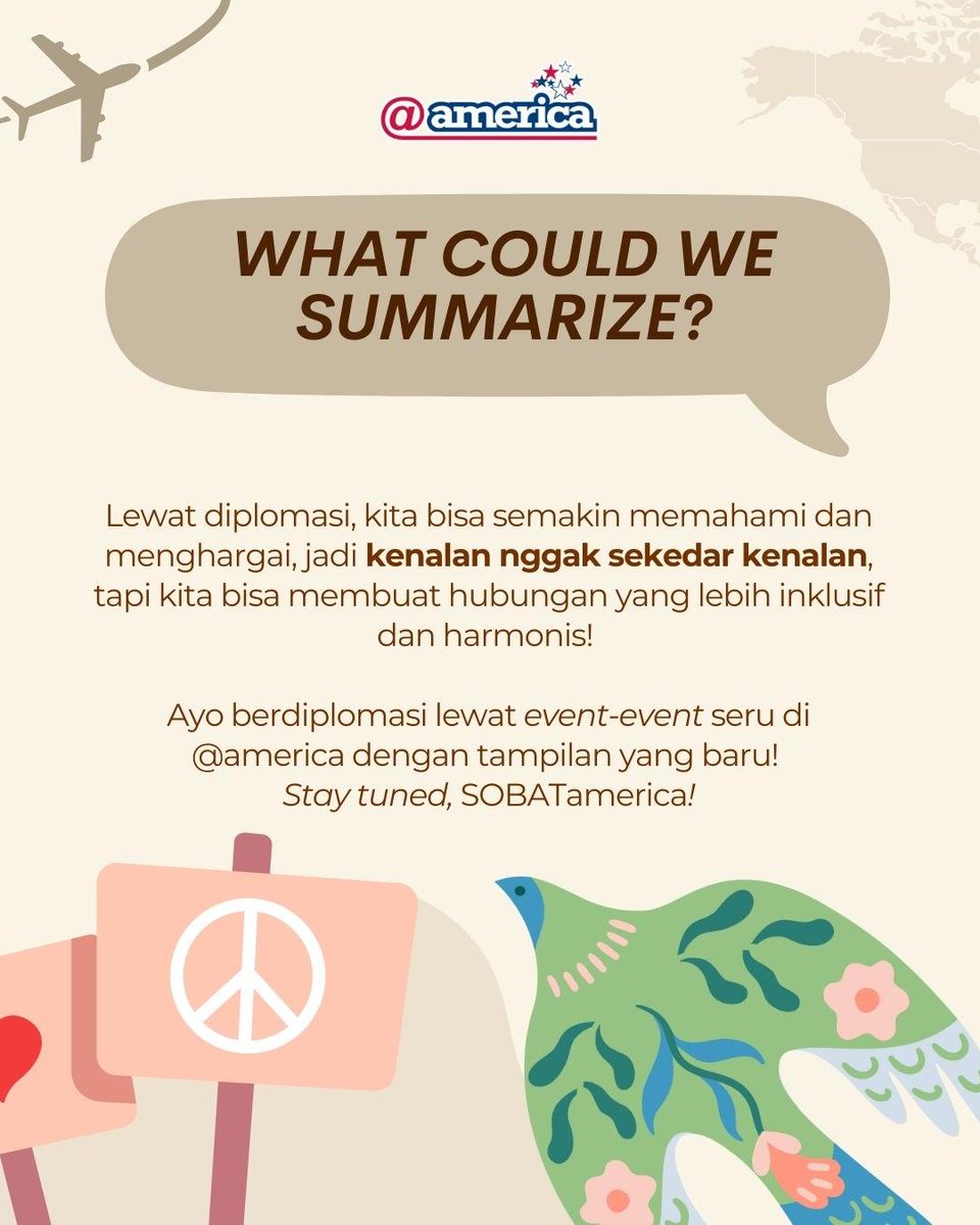 atamerica's tweet photo. Diplomasi bikin kita makin menghargai keberagaman &amp; menciptakan hubungan harmonis!

#Diplomacy #AtAmpedia https://t.co/5h22HbeApC