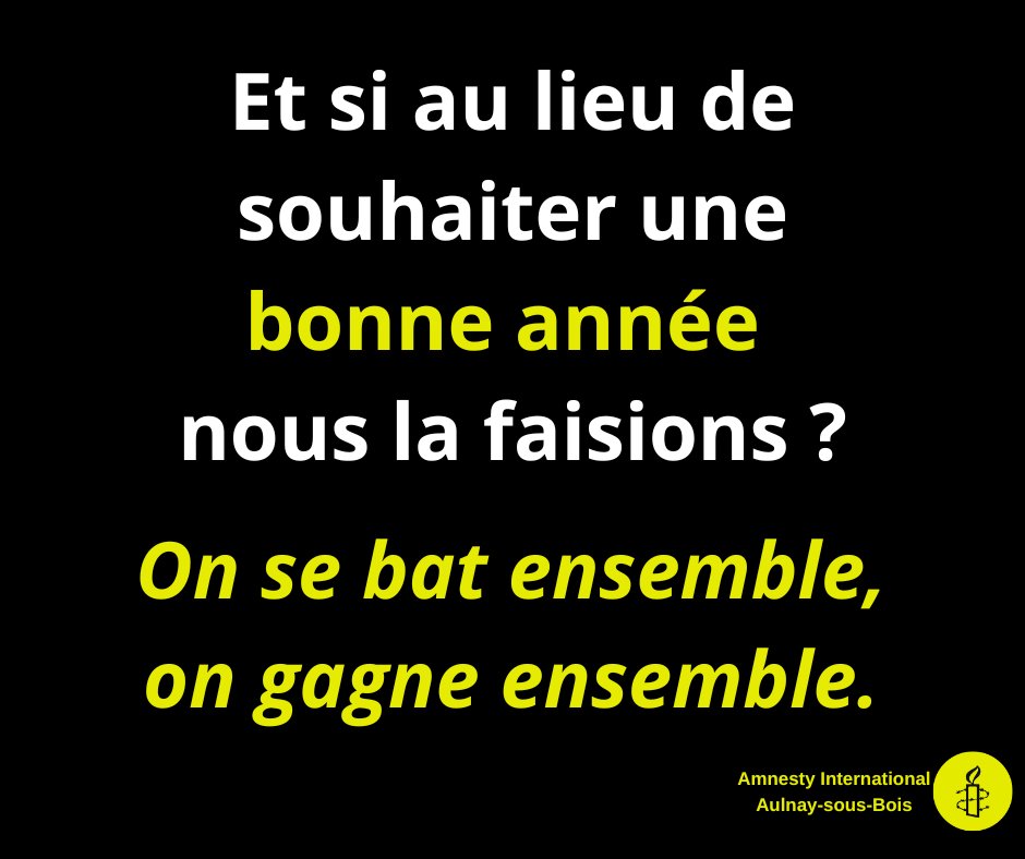 En 2025 transformez vos vœux en action ! Ensemble, dénonçons, exigeons, soutenons, défendons, éduquons...

#droitshumains #AmnestyInternational #voeux #résolution #militantisme