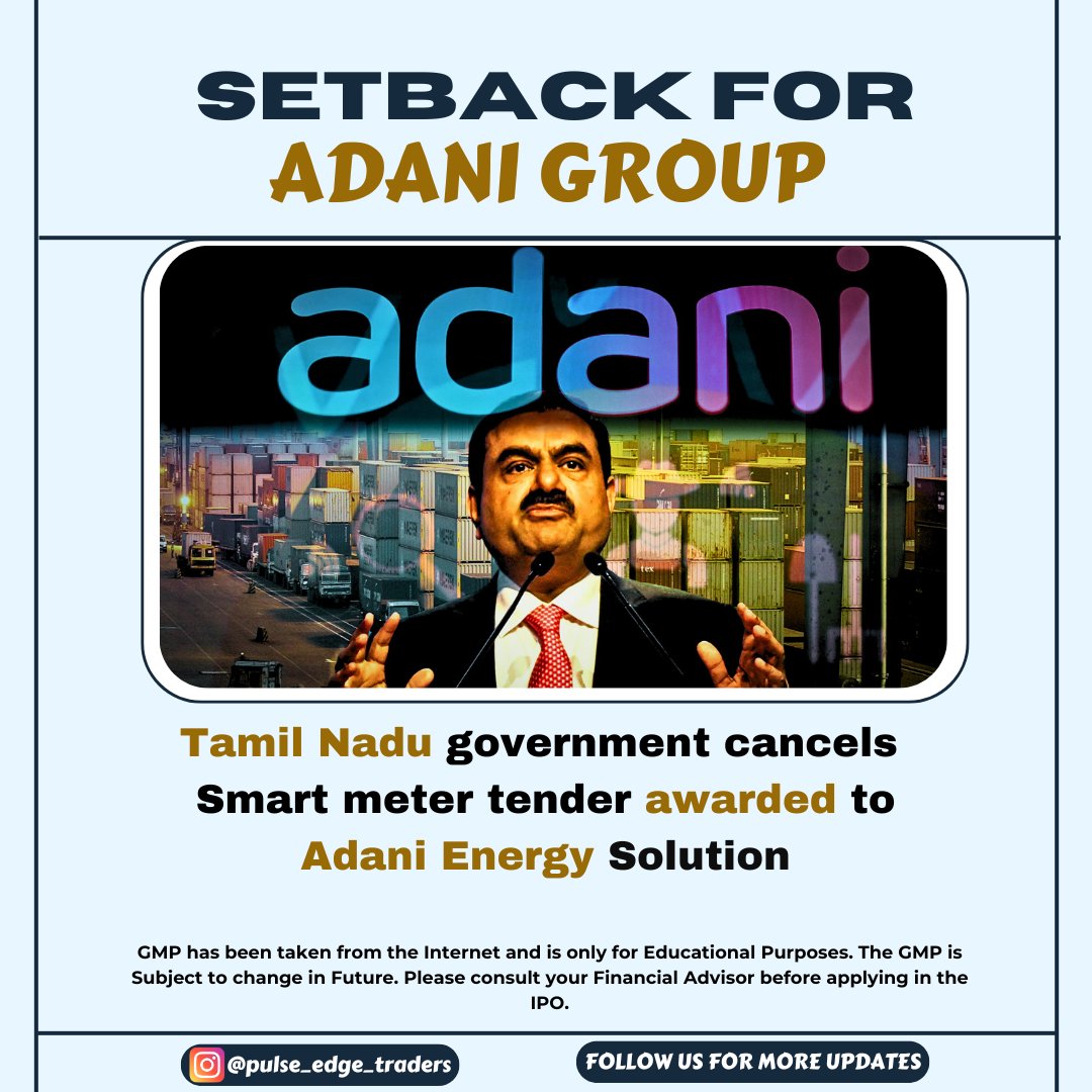 PulseEdgeTrader's tweet photo. SETBACK FOR ADANI GROUP💥||PulseEdgeTraders 

#reelsinstagram #reels #instagram #trending #viral #explorepage #reelitfeelit #explore #instagood #reelsvideo #love #trendingreels #fyp #reelkarofeelkaro #reelsindia #instadaily #reelsviral #reel #viralreels #tiktok #photography https://t.co/jGwtyfGQHm