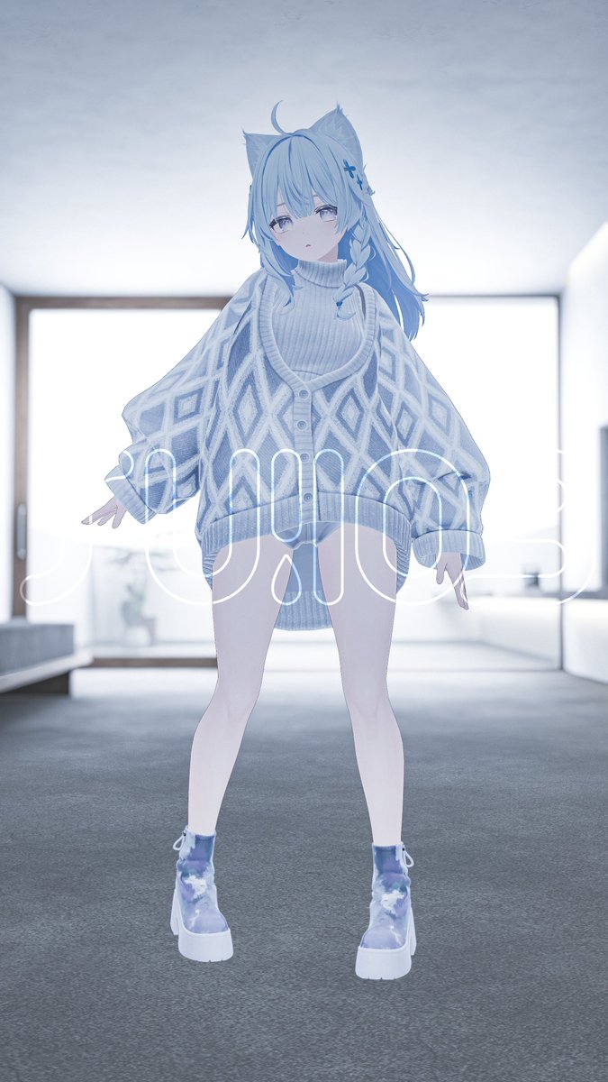 ダボっとしたカーディガンつくりました。近日中にBoothで販売します。
#SUIYOB