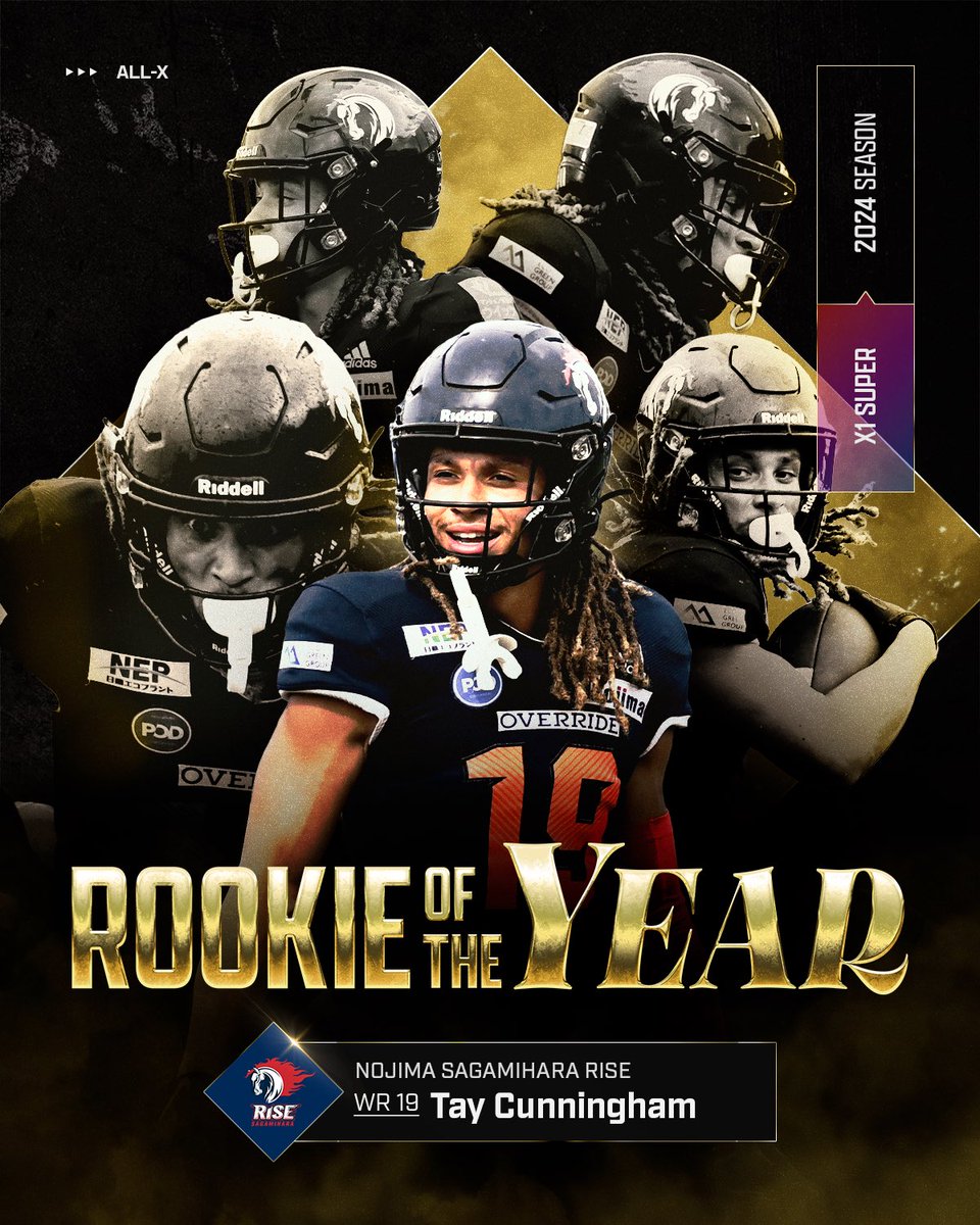 𝐀𝐥𝐥-𝐗 𝐋𝐞𝐚𝐠𝐮𝐞 𝐗𝟏 𝐒𝐔𝐏𝐄𝐑
𝐑𝐎𝐎𝐊𝐈𝐄 𝐎𝐅 𝐓𝐇𝐄 𝐘𝐄𝐀𝐑 👑

Tay Cunningham
ノジマ相模原ライズ

📝 受賞コメントはHPをチェック
xleague.jp/news/50021

#アメフト #Xリーグ #xleague