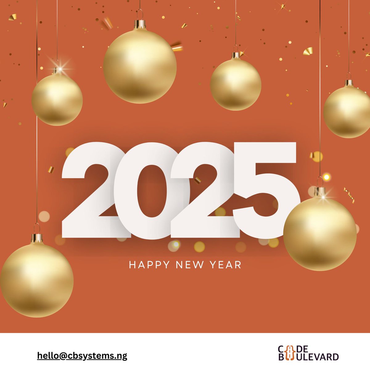CodeboulevardNG's tweet photo. May the coming year bring new opportunities, challenges, and triumphs. Happy New Year from our team to yours! https://t.co/yMBCUqRwy9