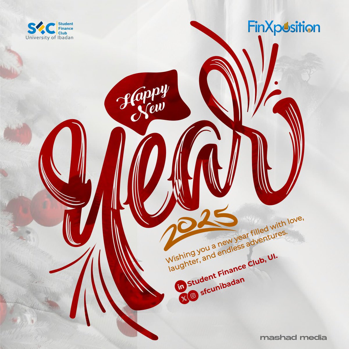 sfcunibadan's tweet image. 𝗜𝘁'𝘀 𝟮𝟬𝟮𝟱.
...𝘢𝘯𝘥 𝘸𝘦 𝘢𝘳𝘦 𝘴𝘵𝘪𝘭𝘭 𝘩𝘦𝘳𝘦.✨

From the Student Finance Club, University of Ibadan, we wish you a 𝘃𝗲𝗿𝘆 𝗵𝗮𝗽𝗽𝘆 𝗻𝗲𝘄 𝘆𝗲𝗮𝗿!💃🏾
May this year be filled with joy and happiness all round.💙🎉

#Welcome2025 #sfcui #HappyNewYear2025
