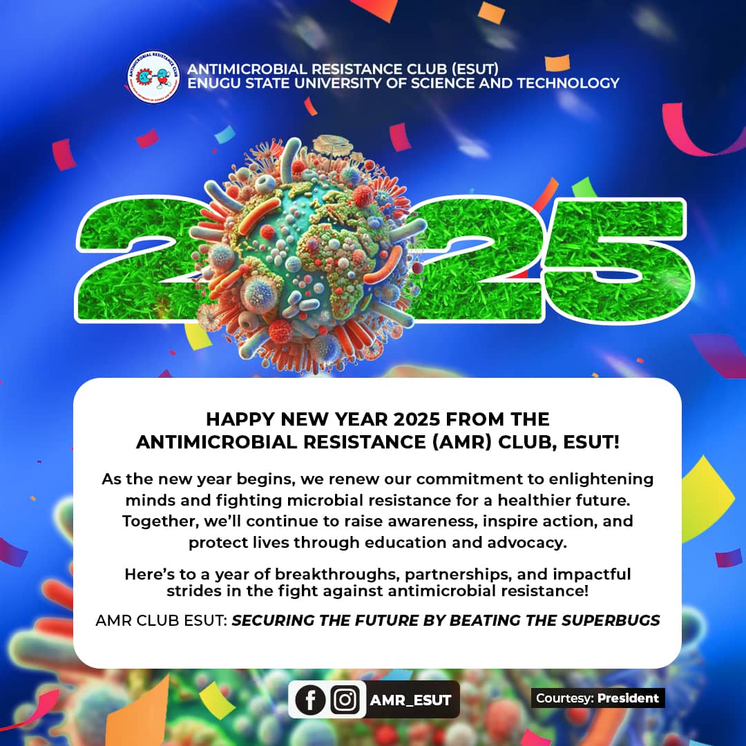 AMR club ESUT (@amrclubesut) on Twitter photo Championing a healthier 2025 💥🌌
<a href="/AMRClubESUT/">AMR club ESUT</a> <a href="/ResResistance/">The Foundation to Prevent Antibiotic Resistance</a> Championing a healthier 2025 💥🌌
<a href="/AMRClubESUT/">AMR club ESUT</a> <a href="/ResResistance/">The Foundation to Prevent Antibiotic Resistance</a>