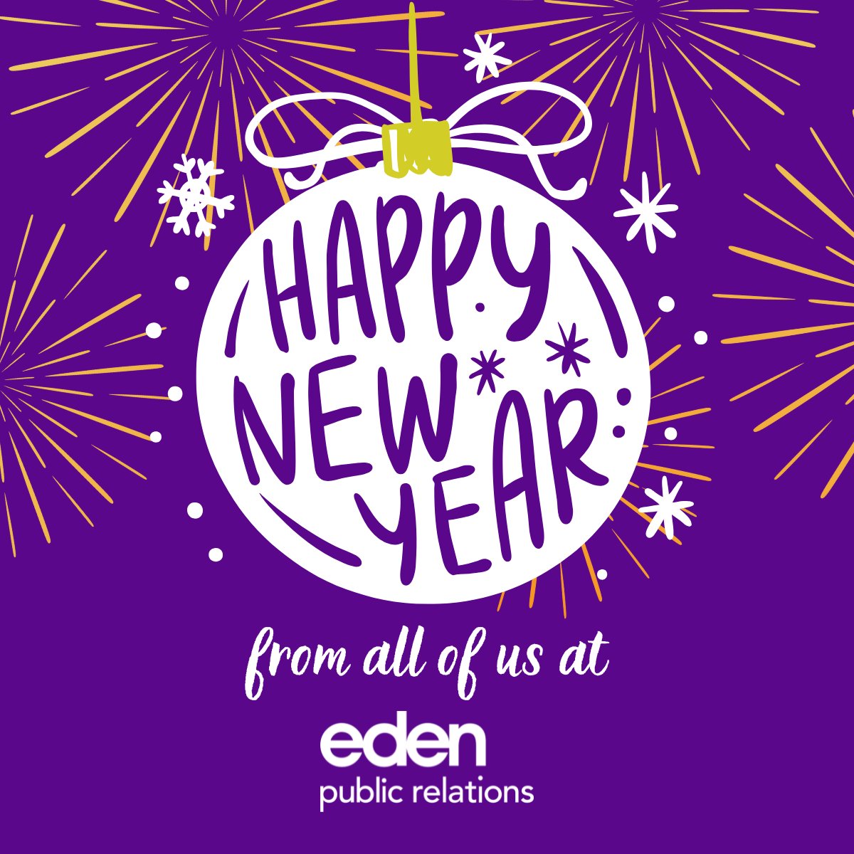 Happy 2025 from the Eden PR team!

We are looking forward to lots of client successes over the next 12 months, with plenty of exciting projects on the cards.

Here's to a happy and healthy 2025 for all! 🍾

#HappyNewYear