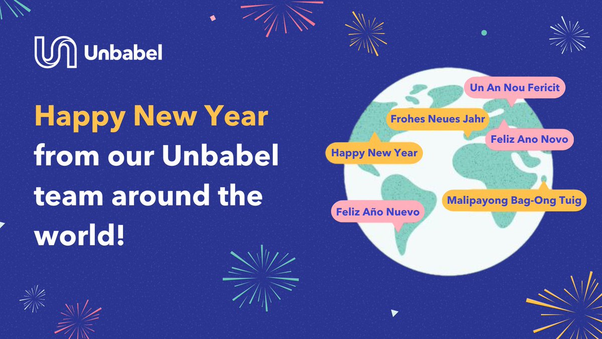 Unbabel's tweet image. 🎇🎆 Happy New Year from all of us at Unbabel!
Thank you to all of our customers, partners, investors and colleagues around the world who helped make 2024 a great year. We look forward to another exciting year ahead as we continue to build the World’s Translation Layer.