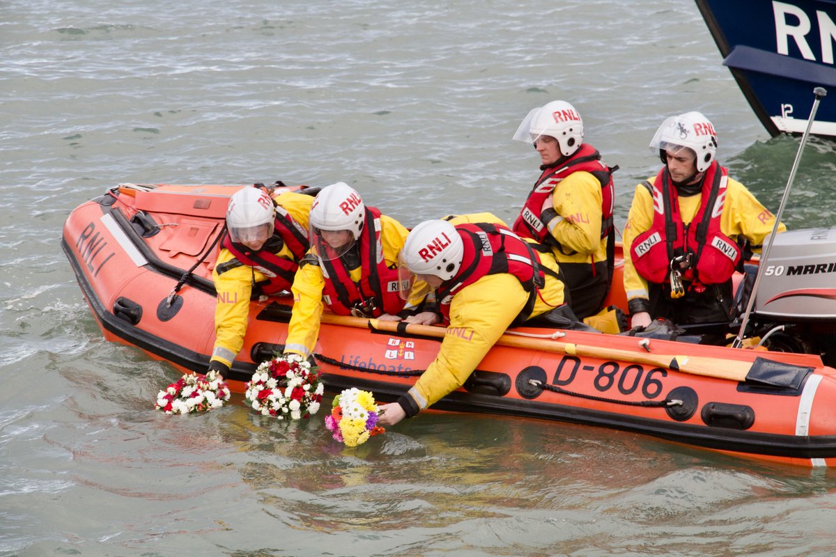 At Noon today, we gathered on the East pier at Wicklow Harbour, for the annual Wicklow RNLI Service of Remembrance. The ceremony remembers the ‘Lifeboat Family’ we said farewell to over the last year and remembers all deceased lifeboat volunteers.
