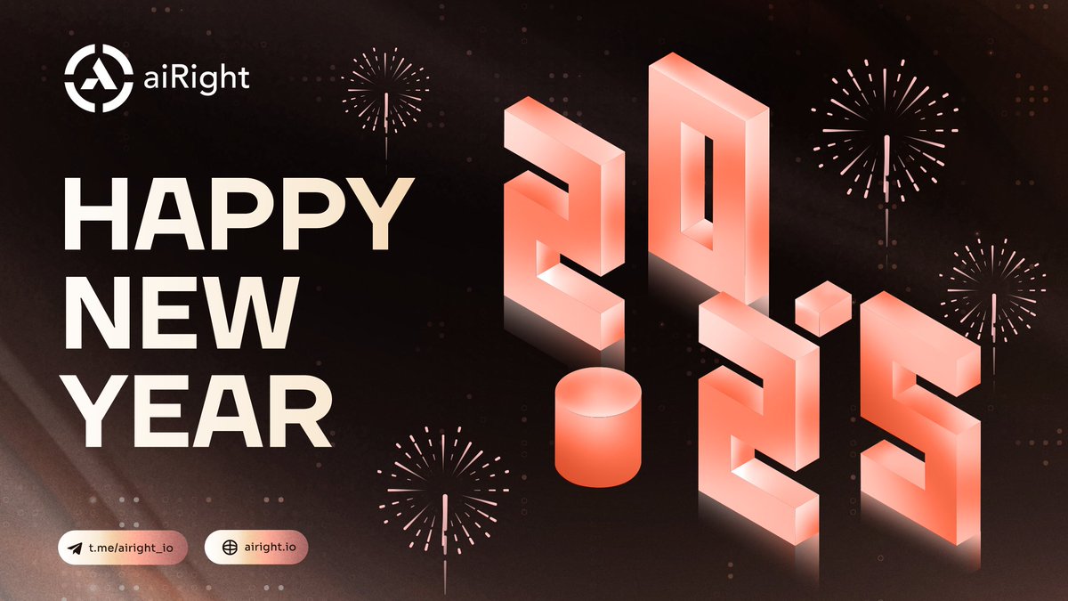 aiRight_io's tweet photo. 🌟 Happy New Year 2025! 🎉

Let’s step into this new year together—pushing boundaries, sparking creativity, and building a future powered by innovation. Here’s to a connected and visionary 2025! https://t.co/brFekWY4uF