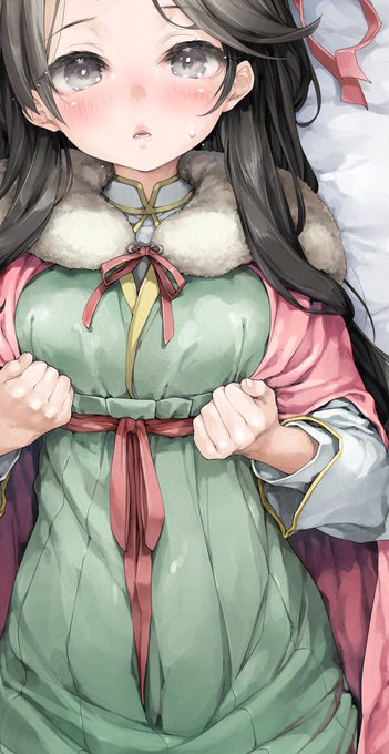 あけましておめでとうございます‼︎
ギリギリ1日💦💦

画像は抱き枕用に描いた友達の葉雲裳ちゃんの服を着てみた小師妹ちゃんです 