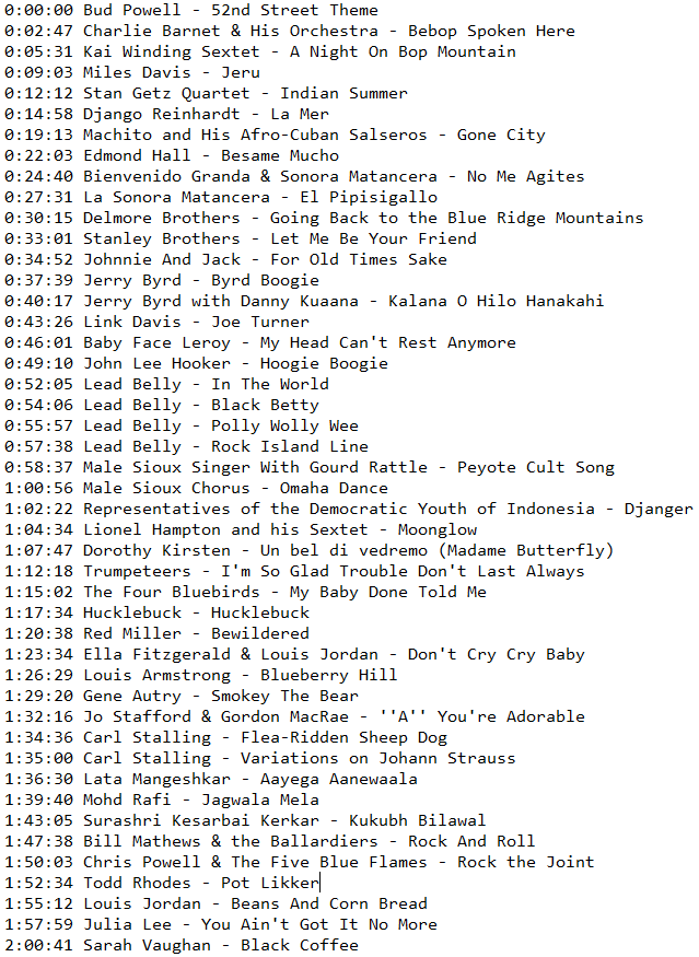 Out today on Patreon, the 1949 leftovers mix - two hours of music which didn't quite fit into the two 1949 mixes. This one won't be out on the website or Mixcloud.

patreon.com/posts/1949-lef…