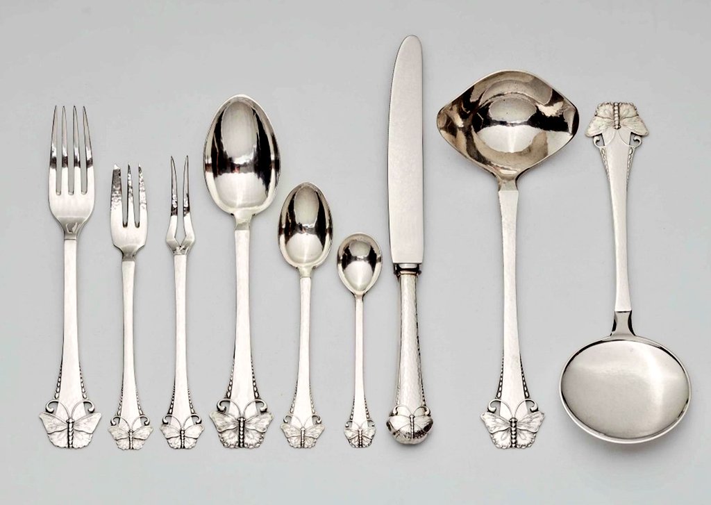 Danish Art Nouveau cutlery from c.1900, Copenhagen.