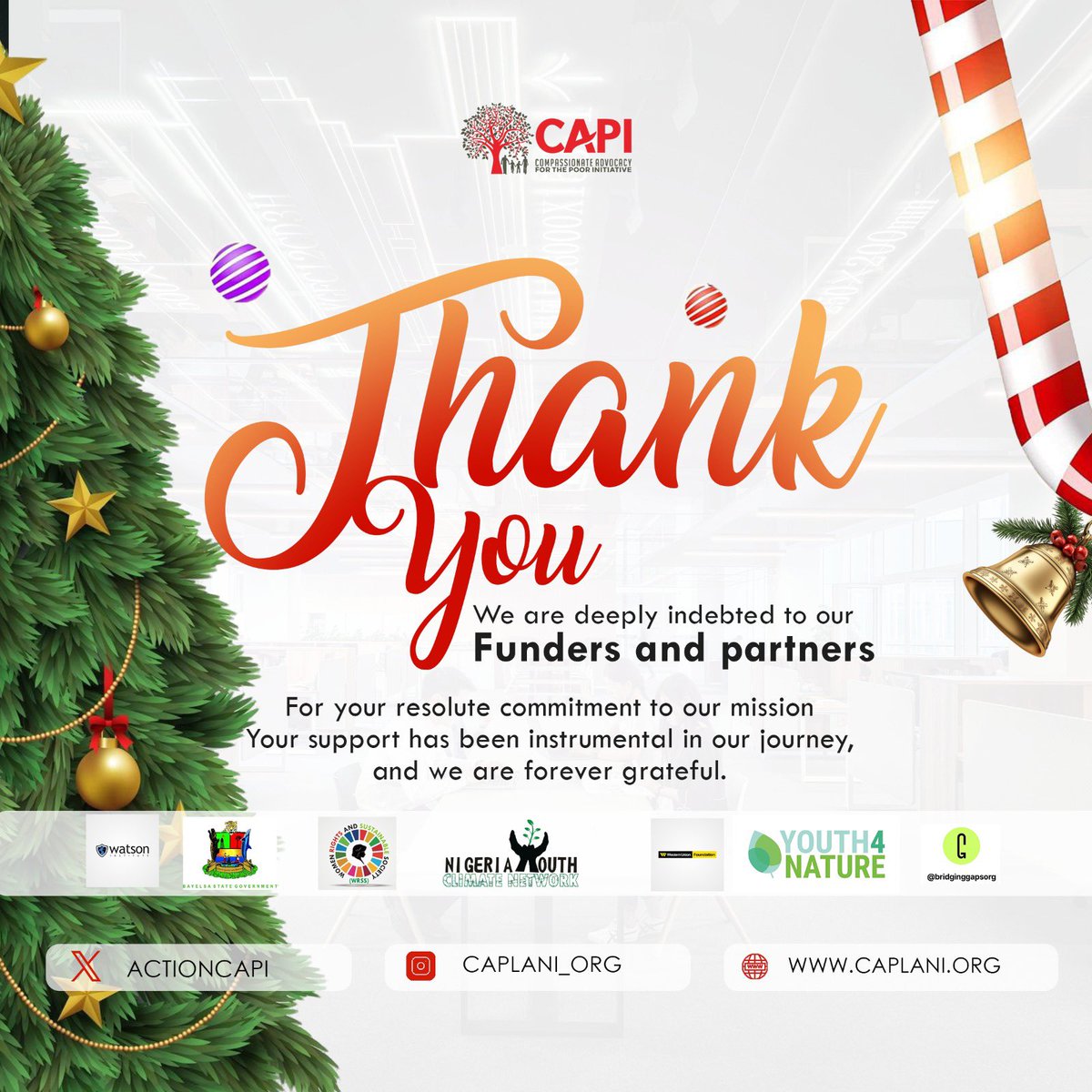 ActionCapi's tweet image. To our incredible partners and funders, your unwavering belief in our mission inspires us daily. Together, we’ve built a foundation of compassion, advocacy, and impact that strengthens communities and restores hope. As we look ahead to new opportunities,