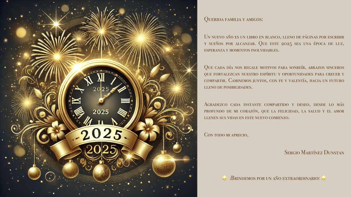Durante el 2024 coincidí con muchos amigos, compañeros y colegas de profesión con quienes compartí academia y momentos guardo en mi memoria y corazón. 

A todos les deseo lo mejor de la vida. Espero que coincidamos durante este 2025. Mientras tanto, les mando un abrazo.
