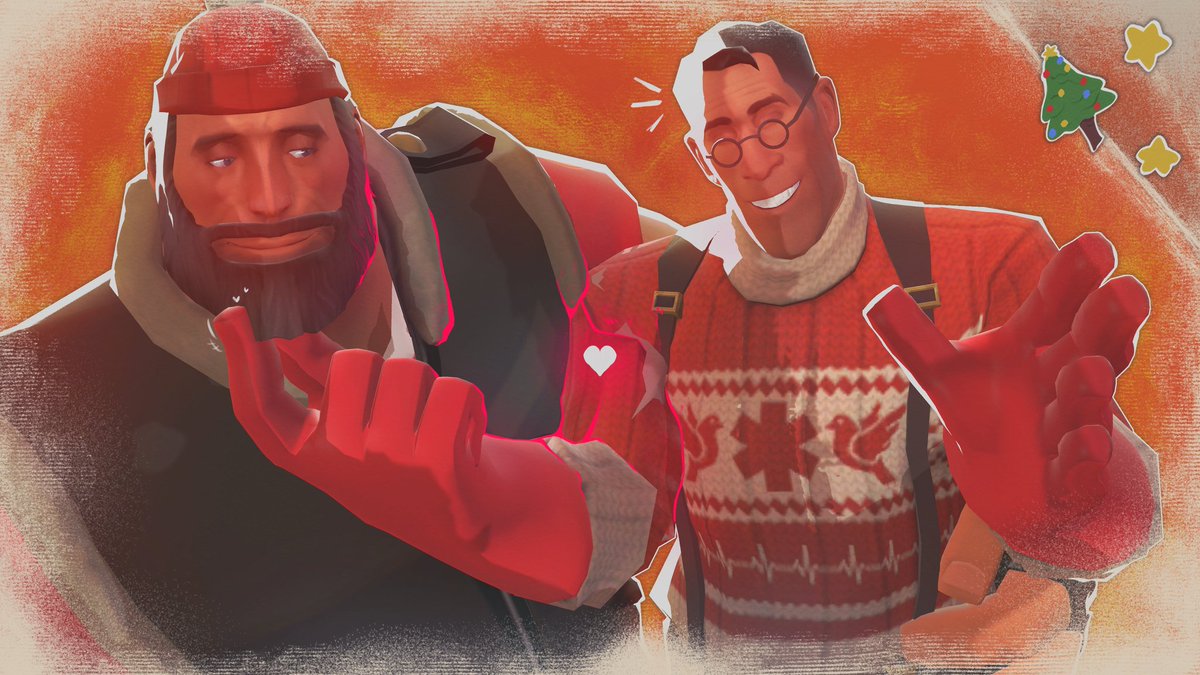 gizzberg's tweet photo. This was supposed to be posted on Christmas day... Anyways Happy New Year!! 🎊 

#tf2 #heavymedic #sfm #TeamFortress2 https://t.co/ScRvbCW8M9