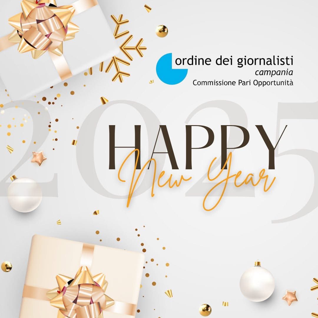 Buon Anno Nuovo dalla Commissione Pari Opportunità dell'Ordine dei Giornalisti della Campania.  🍾🎆

#annonuovo 
#2025
#cpo 
#odgcampania 
#giornalisti 
#commissionepariopportunità