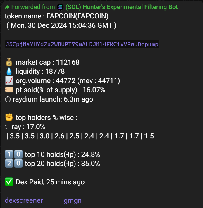 thehunterbaker's tweet photo. new year but same old bangers by the bot!
#fapcoin $hope $bun #2077 #buttcoin $orva $km $keeper $miku $qforge #ballsack #levcoin $if $apc $qami $cooked $rmt $tmax $gib $hypu #anuscoin $kek $aicmp $poe $spawn $duel etc
bot updates: https://t.co/EAEvgXXsRK
not financial advice! https://t.co/QuzNcUDUhS