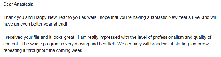 Рубрика: международная организация "Репортёры без границ" пишет Мирным огонькам <a href="/mirnie_ogonki/">Мирные огоньки</a> 🥹

Да, мы подстраховались и сделали концерт доступным и для владельцев спутникового ТВ на канале SVOBODA.