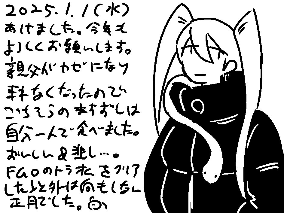 今日の日記です
今年もよろしくお願いします 