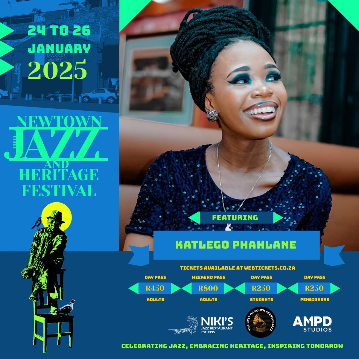 Newtown Jazz Fest - 2025  🎺 

#100YearsOfKippieMoeketsi 

Get ready to be inspired by the vibrant energy of jazz, as you immerse yourself in a rich tapestry of sound, featuring seasoned legends, rising stars, and the next generation of South African Jazz greats. Join us for a