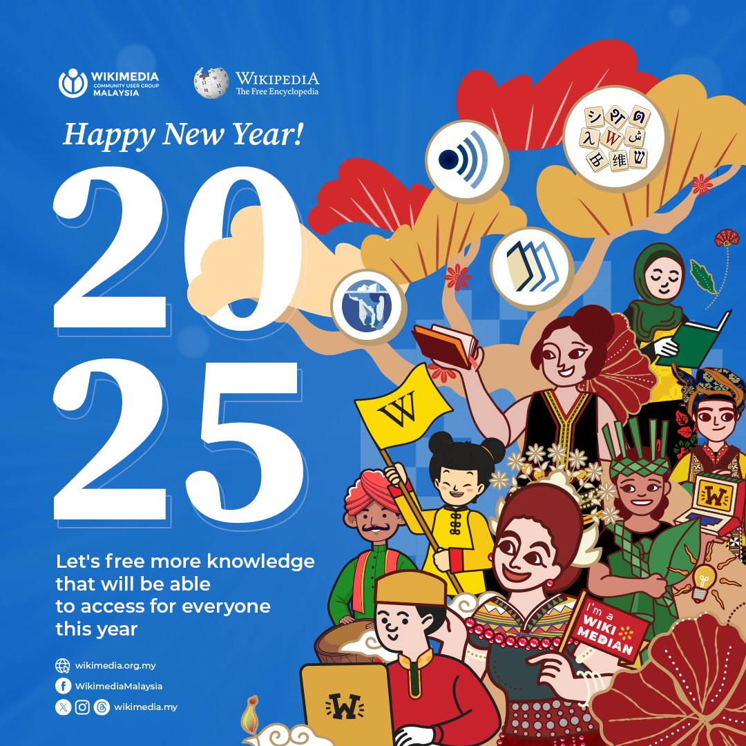 Happy New Year!

Let's free more knowledge that will be able to access for everyone this year. ♥️

#newyear2025 #wikimedia #wikipedia