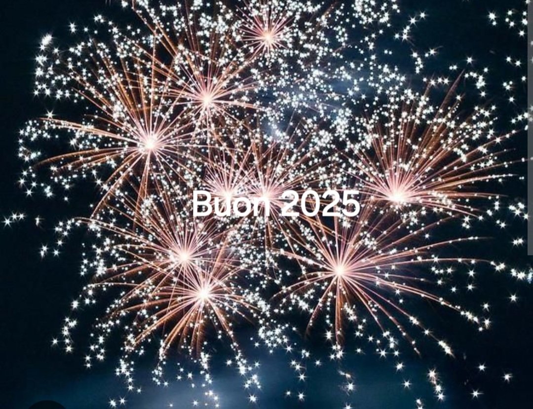 Sarò banale, scontato e ripetitivo, ma BUON 2025 a tutti.