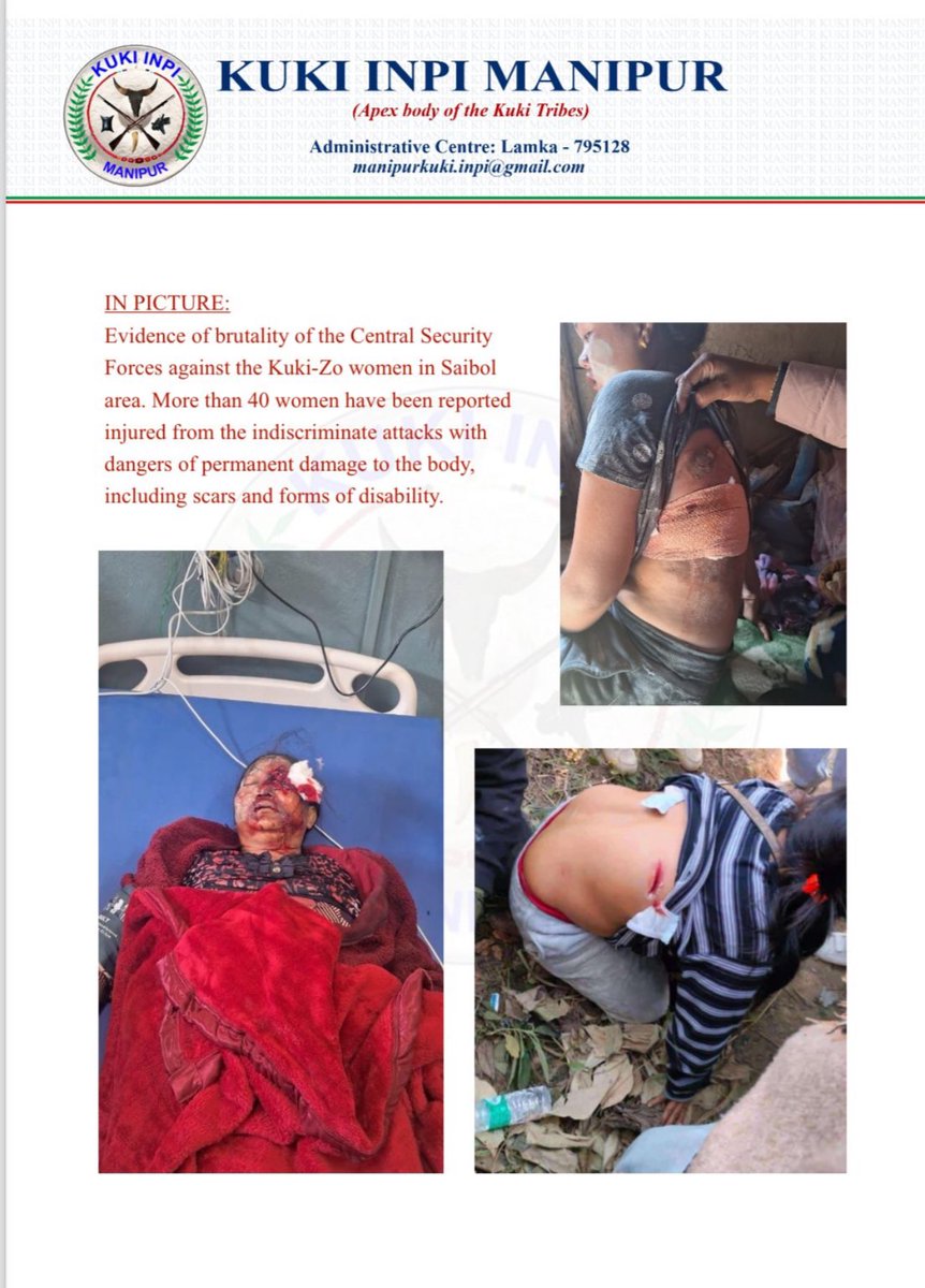 TribalHerald's tweet photo. As if the mass atrocity towards Kuki-Zo tribals by the Meiteis in #ManipurViolence for the past year and a half is not enough, the central security forces have now joined the list of aggressors. Hard to ignore the fearful question thus eminating- how this is not a systematic design to annhilate the Kuki-Zo people? #SaveKukiZo #SeperateAdministrationForKukiZo @PMOIndia @HMOIndia @crpfindia @BSF_India @Spearcorps