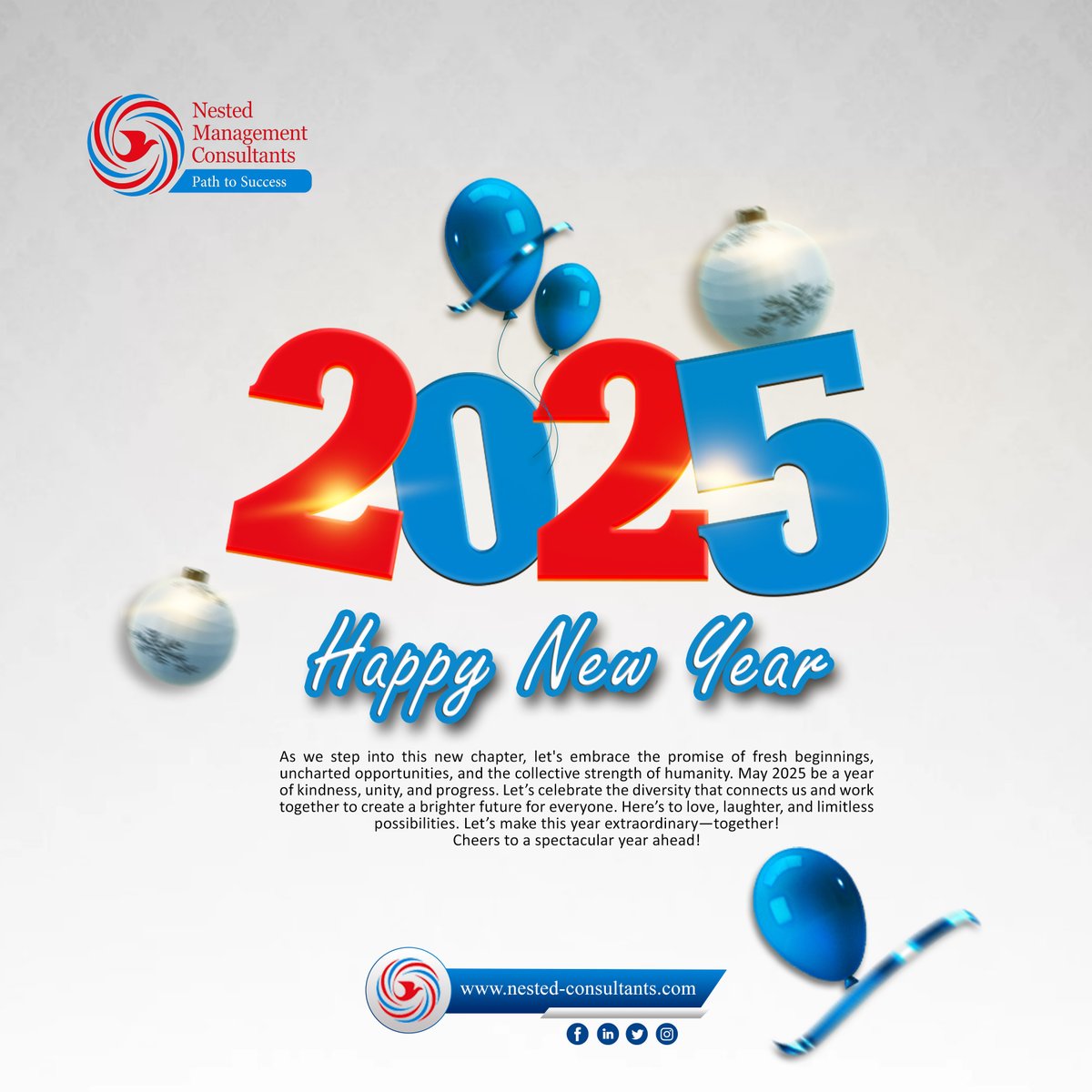 nested1_'s tweet image. As we step into this new chapter, let's embrace the promise of fresh beginnings, uncharted opportunities, and the collective strength of humanity. May 2025 be a year of kindness, unity, and progress. Let’s celebrate the diversity that connects us