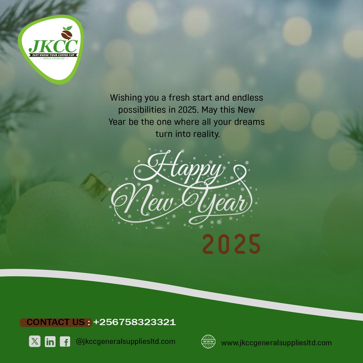 Happy new year 2025. Wishing you a fresh start and endless possibilities. May  your dreams turn to reality.
#Coffee #farmers  #partners #support  #BusinessGrowth