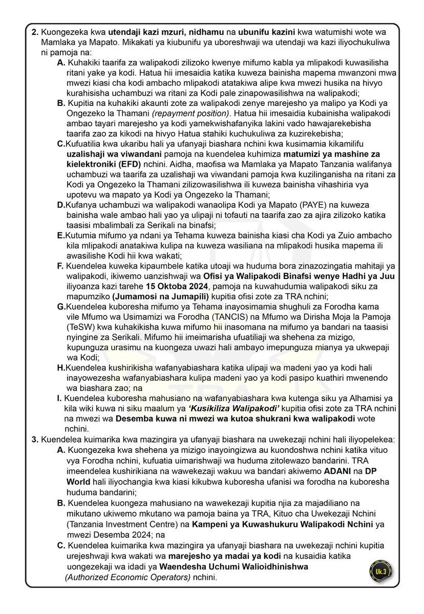 TRA Tanzania tweet media