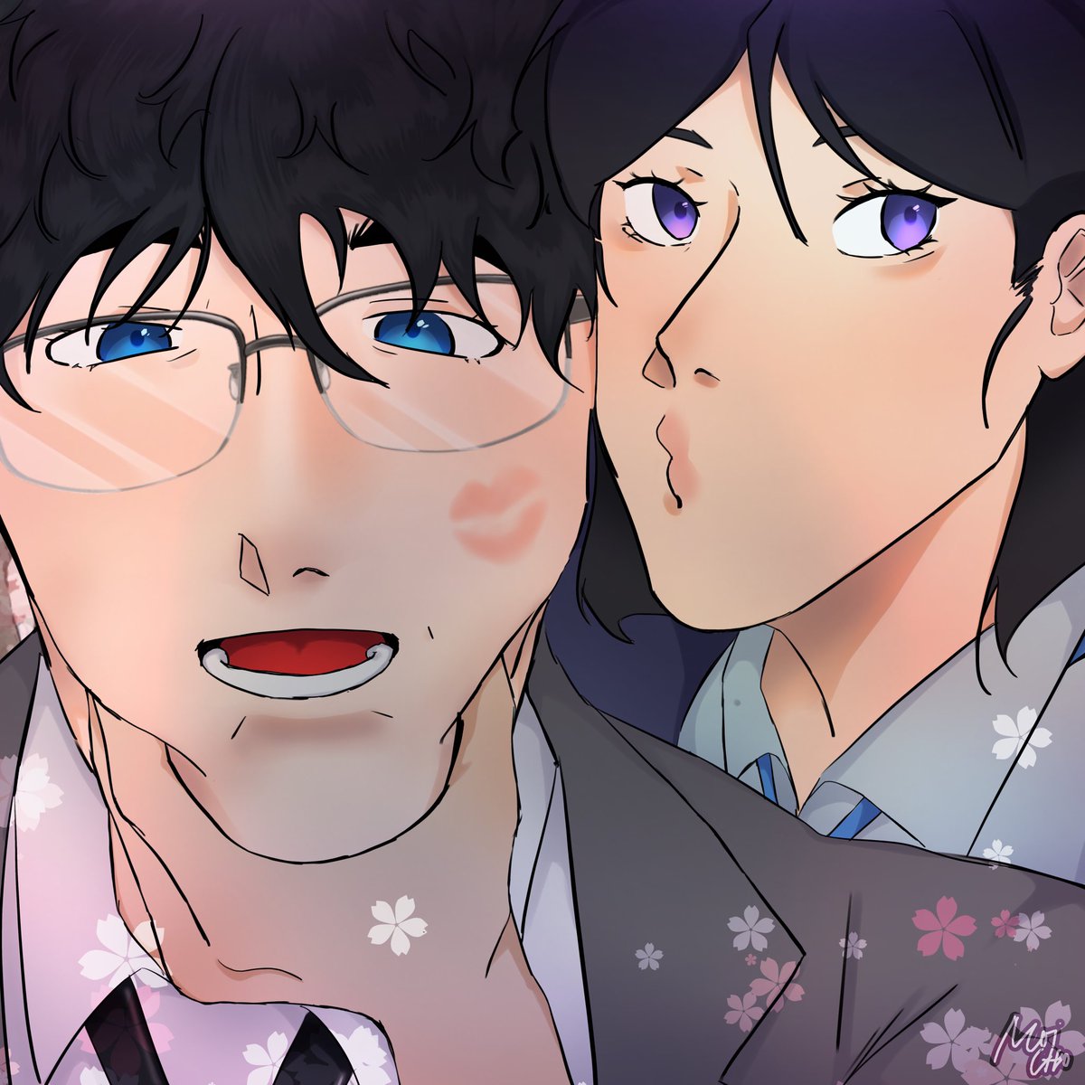 noodostro's tweet photo. "He’s too cute, so I just kissed him~"

(its my superman au btw) 
#superman #clarkkent #loislane https://t.co/ILVfwfHkGq