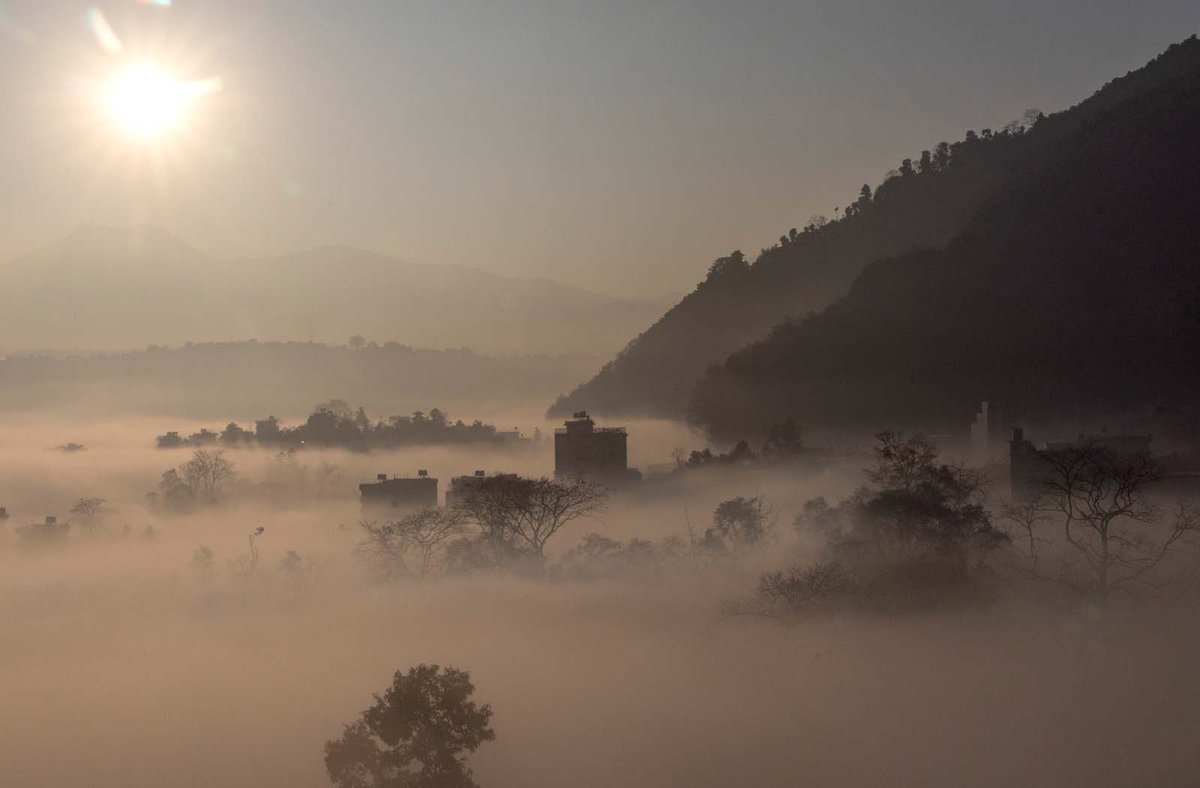 New Year's Day sunrise in Kathmandu, Nepal. 01 January 2025.
<a href="/EPA_Images/">EPA Images</a> / Narendra Shrestha